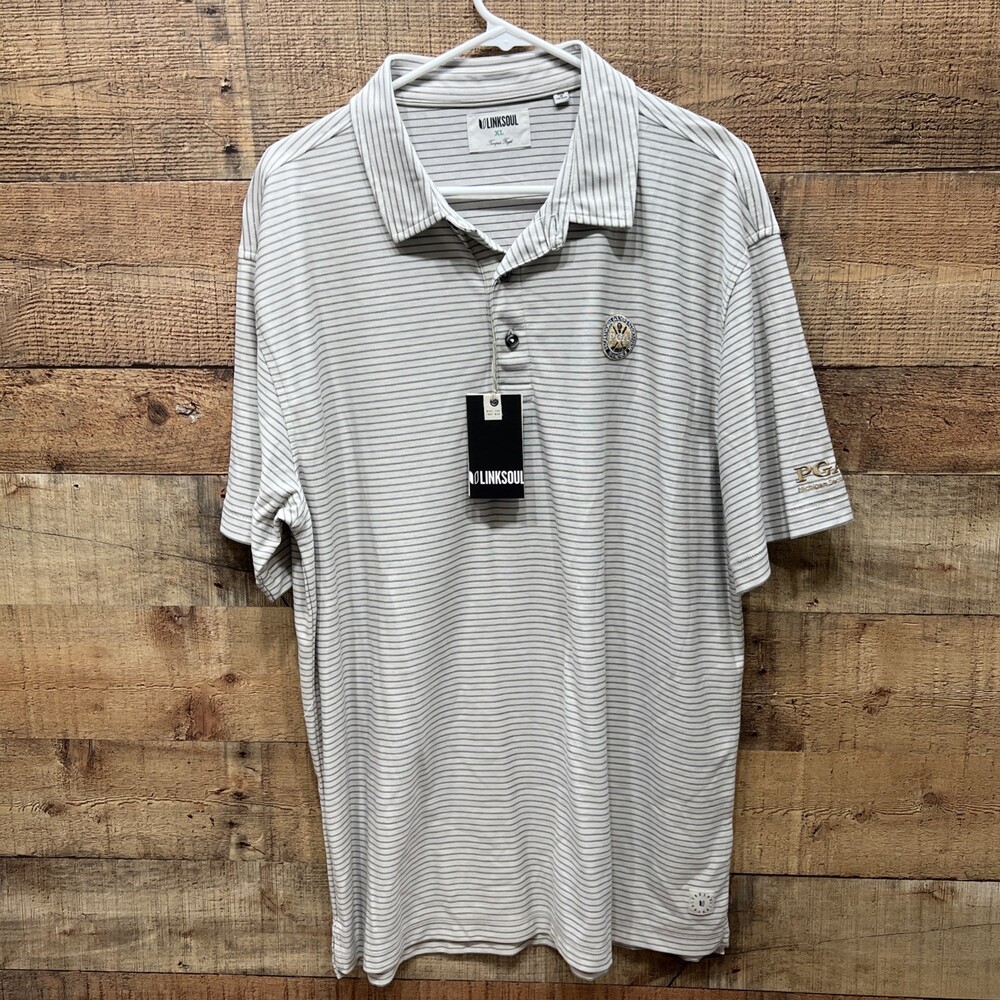 Linksoul PGA Of America Michigan Section 100% Luxury Cotton Golf Shirt Polo XL